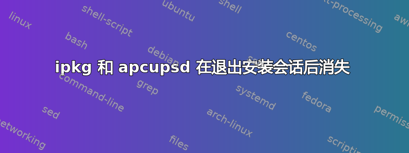 ipkg 和 apcupsd 在退出安装会话后消失