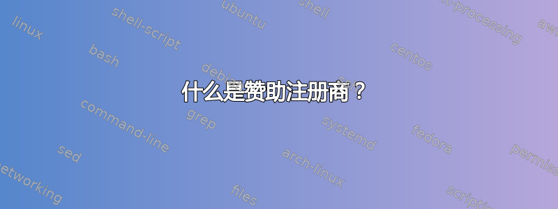 什么是赞助注册商？