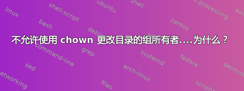 不允许使用 chown 更改目录的组所有者....为什么？