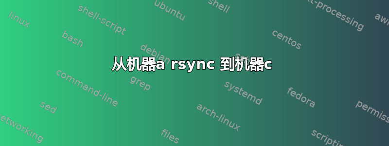 从机器a rsync 到机器c