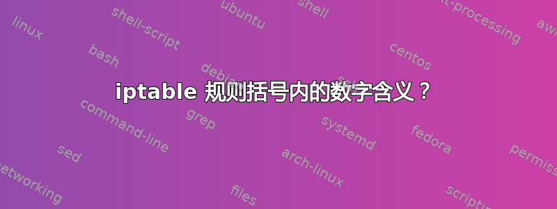 iptable 规则括号内的数字含义？