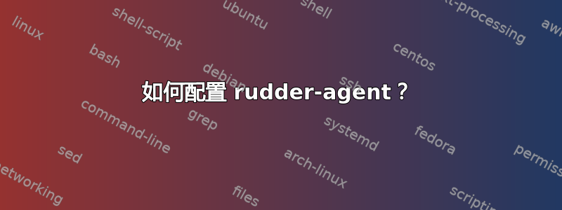 如何配置 rudder-agent？