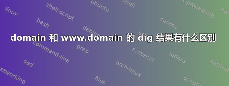 domain 和 www.domain 的 dig 结果有什么区别