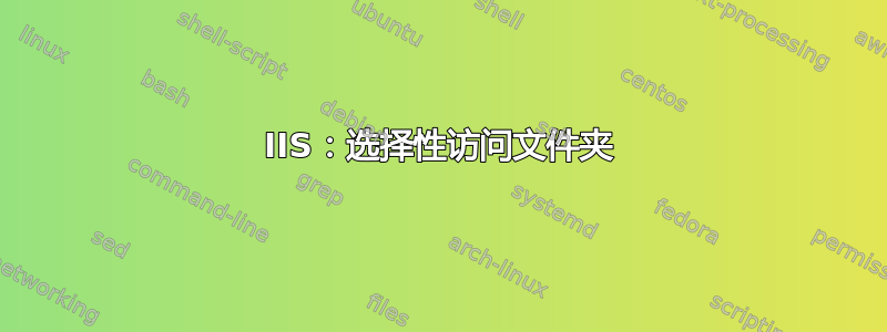 IIS：选择性访问文件夹