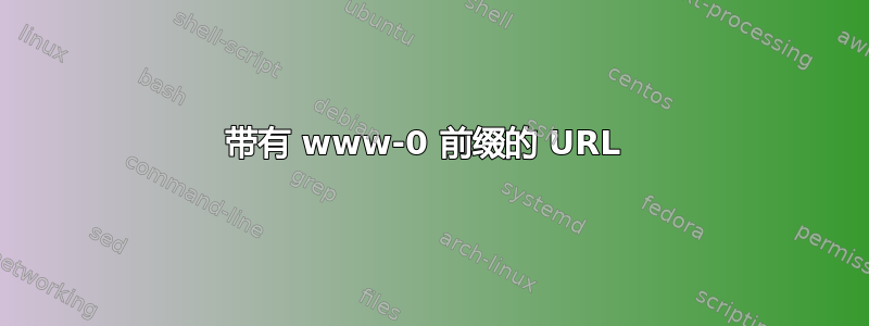 带有 www-0 前缀的 URL 