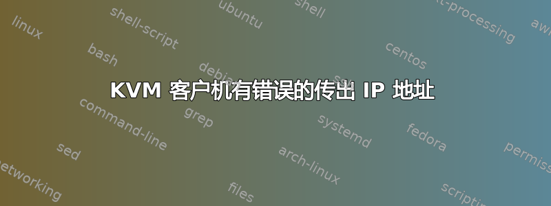 KVM 客户机有错误的传出 IP 地址