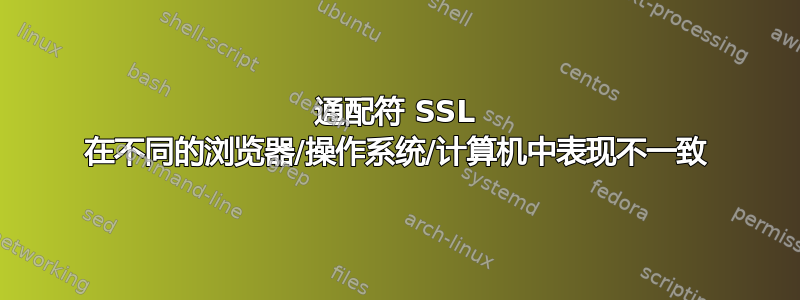 通配符 SSL 在不同的浏览器/操作系统/计算机中表现不一致