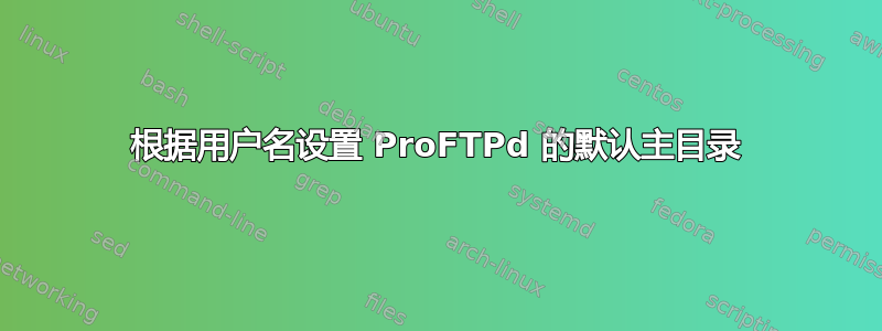 根据用户名设置 ProFTPd 的默认主目录