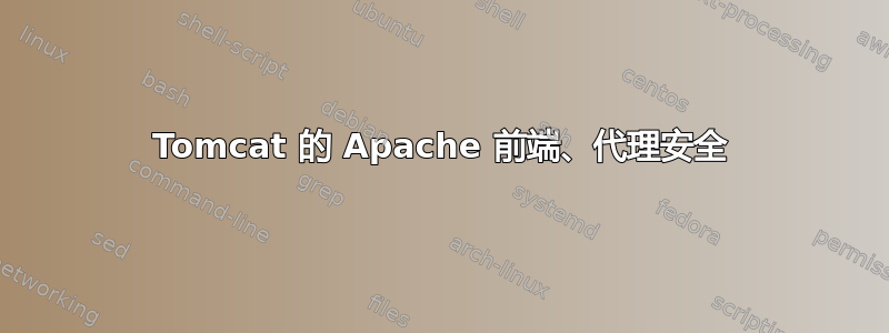 Tomcat 的 Apache 前端、代理安全