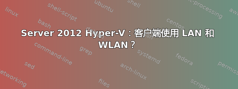 Server 2012 Hyper-V：客户端使用 LAN 和 WLAN？