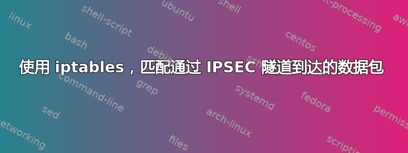 使用 iptables，匹配通过 IPSEC 隧道到达的数据包