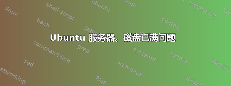 Ubuntu 服务器。磁盘已满问题 