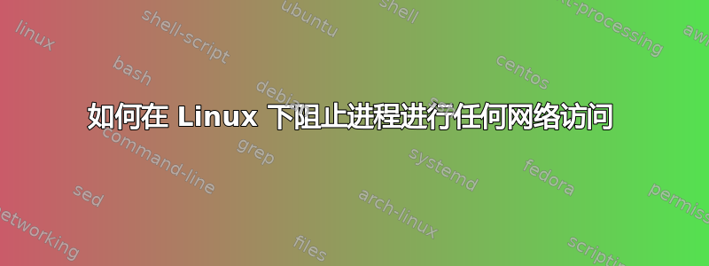 如何在 Linux 下阻止进程进行任何网络访问