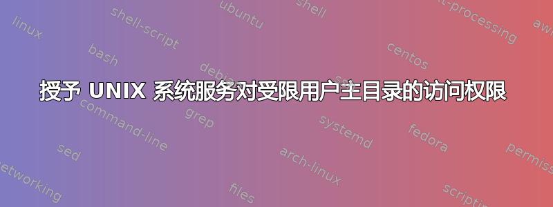 授予 UNIX 系统服务对受限用户主目录的访问权限