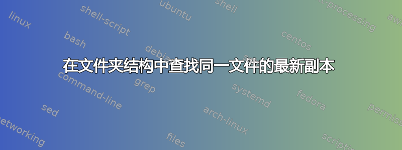 在文件夹结构中查找同一文件的最新副本