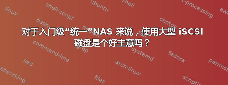 对于入门级“统一”NAS 来说，使用大型 iSCSI 磁盘是个好主意吗？