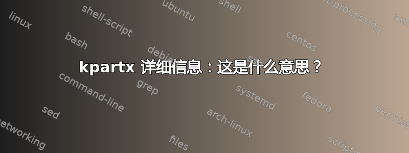 kpartx 详细信息：这是什么意思？