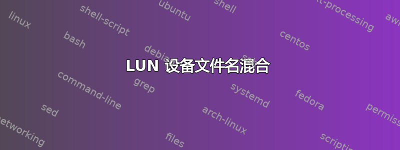 LUN 设备文件名混合