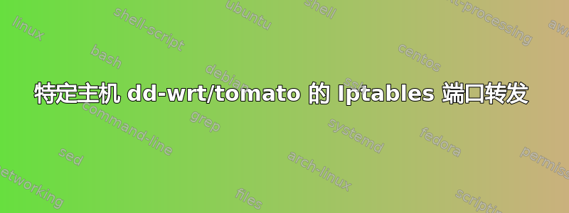 特定主机 dd-wrt/tomato 的 Iptables 端口转发