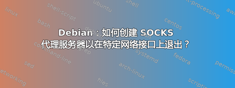 Debian：如何创建 SOCKS 代理服务器以在特定网络接口上退出？