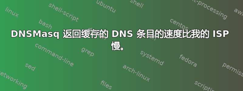 DNSMasq 返回缓存的 DNS 条目的速度比我的 ISP 慢。