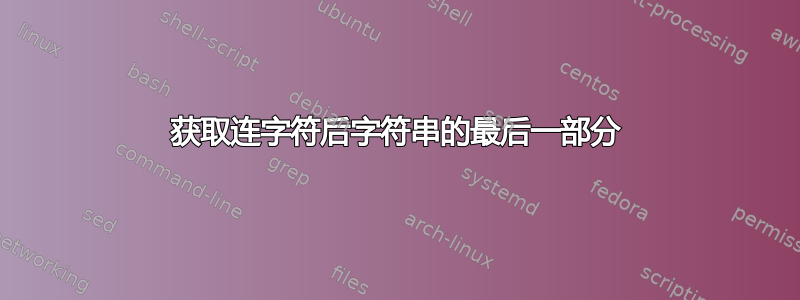 获取连字符后字符串的最后一部分