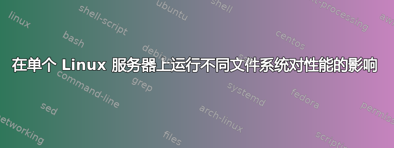 在单个 Linux 服务器上运行不同文件系统对性能的影响