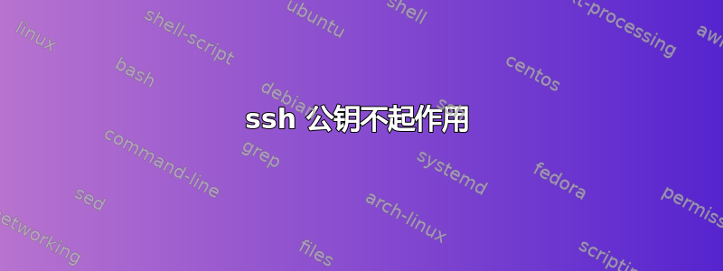 ssh 公钥不起作用