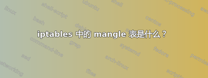 iptables 中的 mangle 表是什么？