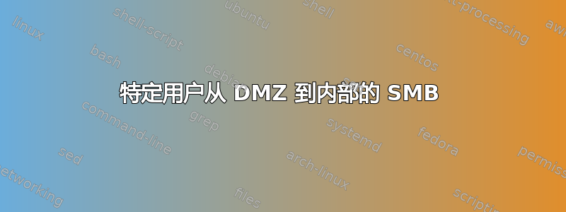 特定用户从 DMZ 到内部的 SMB