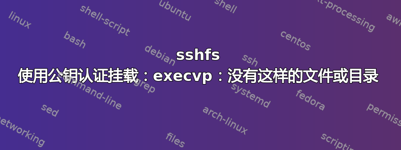 sshfs 使用公钥认证挂载：execvp：没有这样的文件或目录