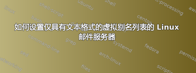 如何设置仅具有文本格式的虚拟别名列表的 Linux 邮件服务器