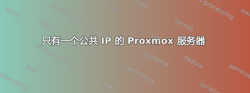 只有一个公共 IP 的 Proxmox 服务器