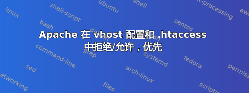 Apache 在 vhost 配置和 .htaccess 中拒绝/允许，优先