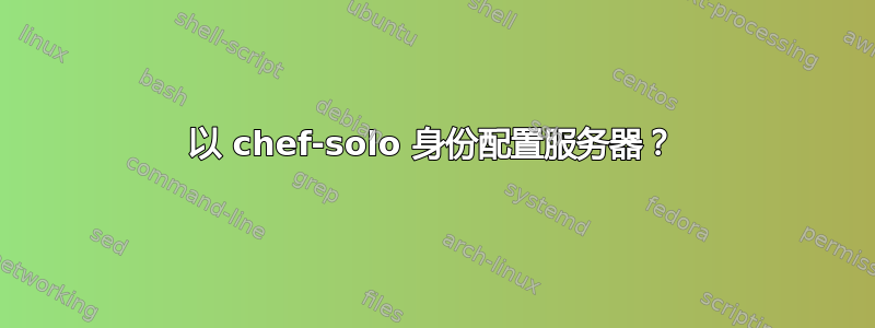 以 chef-solo 身份配置服务器？