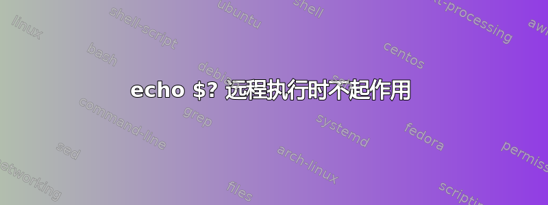 echo $? 远程执行时不起作用