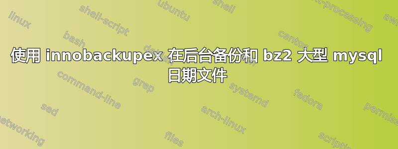 使用 innobackupex 在后台备份和 bz2 大型 mysql 日期文件