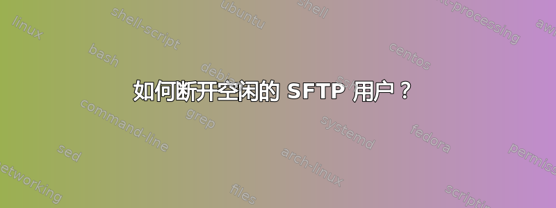 如何断开空闲的 SFTP 用户？