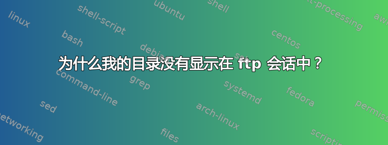 为什么我的目录没有显示在 ftp 会话中？