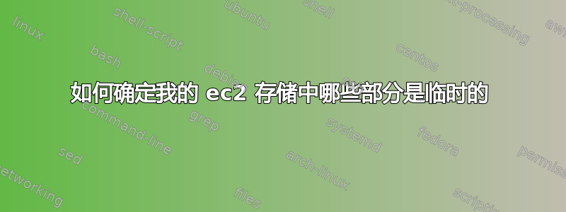 如何确定我的 ec2 存储中哪些部分是临时的