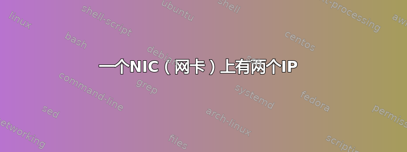 一个NIC（网卡）上有两个IP 