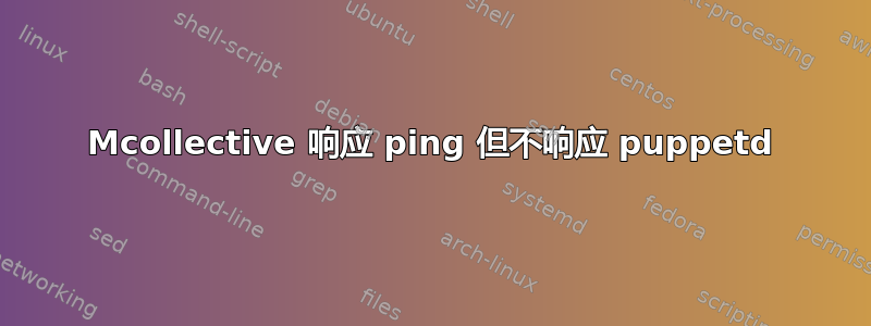 Mcollective 响应 ping 但不响应 puppetd