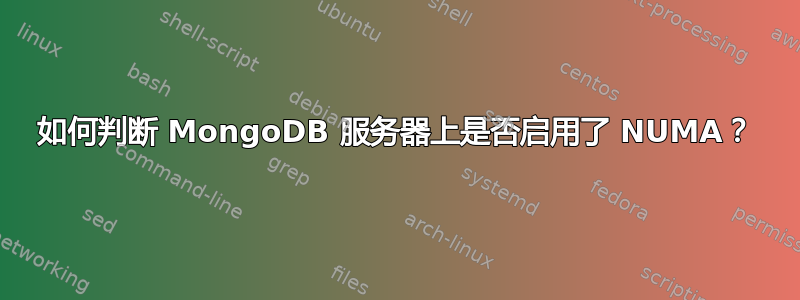 如何判断 MongoDB 服务器上是否启用了 NUMA？