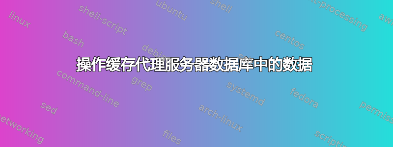 操作缓存代理服务器数据库中的数据