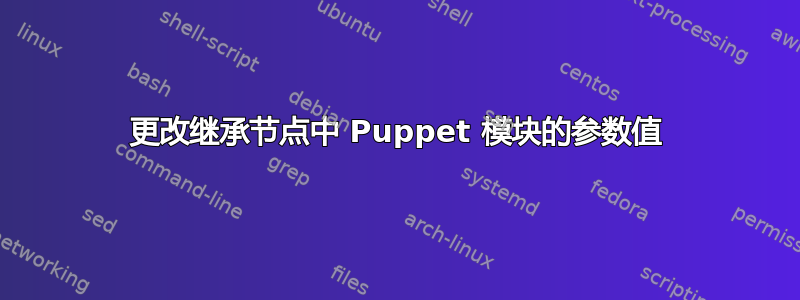 更改继承节点中 Puppet 模块的参数值