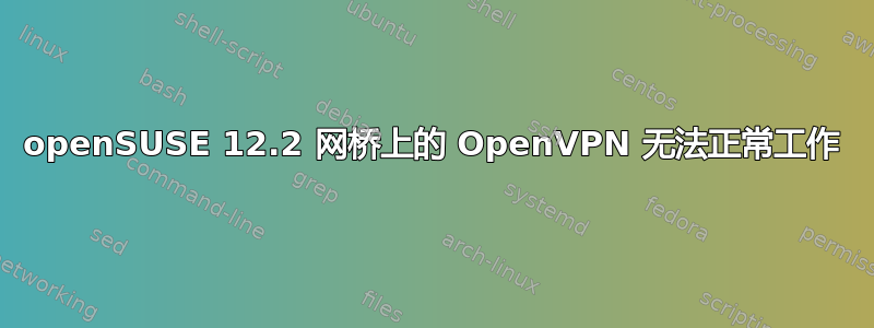 openSUSE 12.2 网桥上的 OpenVPN 无法正常工作