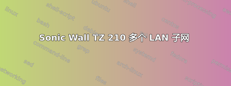 Sonic Wall TZ 210 多个 LAN 子网