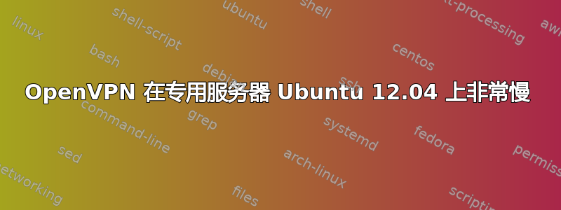 OpenVPN 在专用服务器 Ubuntu 12.04 上非常慢