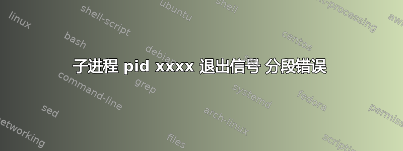 子进程 pid xxxx 退出信号 分段错误