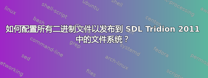 如何配置所有二进制文件以发布到 SDL Tridion 2011 中的文件系统？